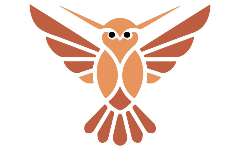 Egy minimalista vektor logó kolibri