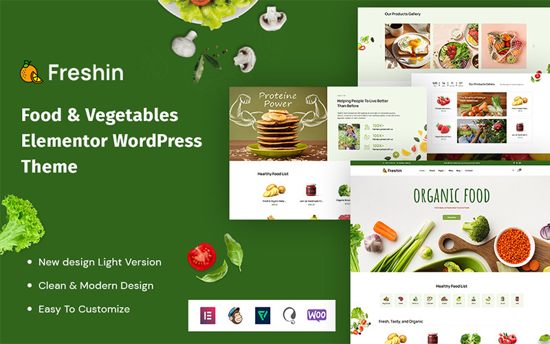 Freshin — тема Elementor WordPress «Еда и овощи»