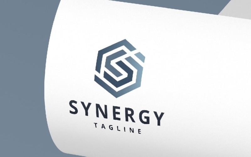 Geometrisch zeshoek S-letterlogo Temp