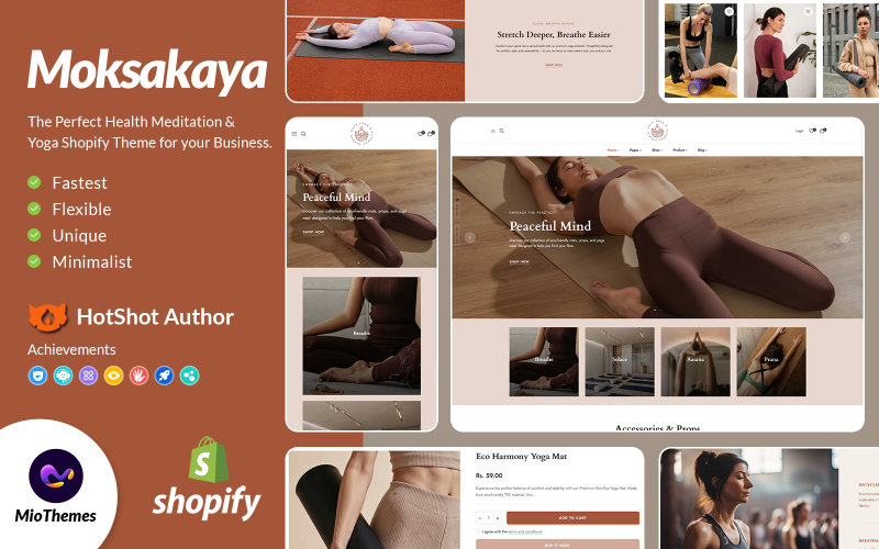 Kaya - Egészségügyi meditáció és jóga Shopify 2.0 sablon