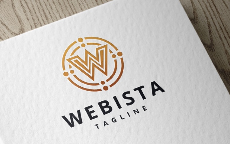 Logo della lettera W della rete circolare