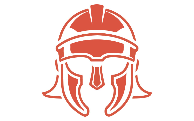 Minimalistisk logotypdesign av en romersk soldat