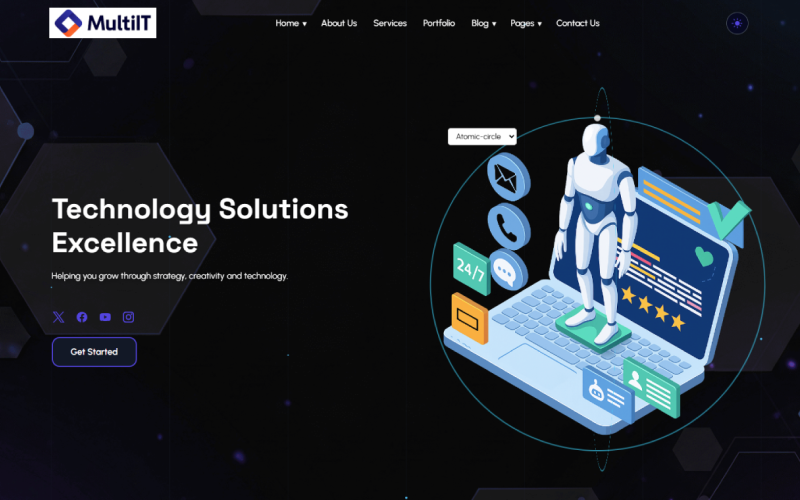 MultiIT – Responsive HTML-Vorlage für IT-, SaaS- und Digitalagenturen