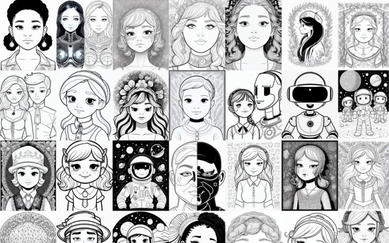 奇思妙想的 AI 肖像画集 - 29 款独特的人物设计