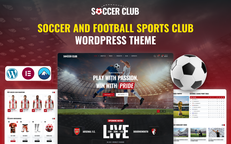 Soccer Club – WordPress-Theme für Fußball- und Football-Sportclubs