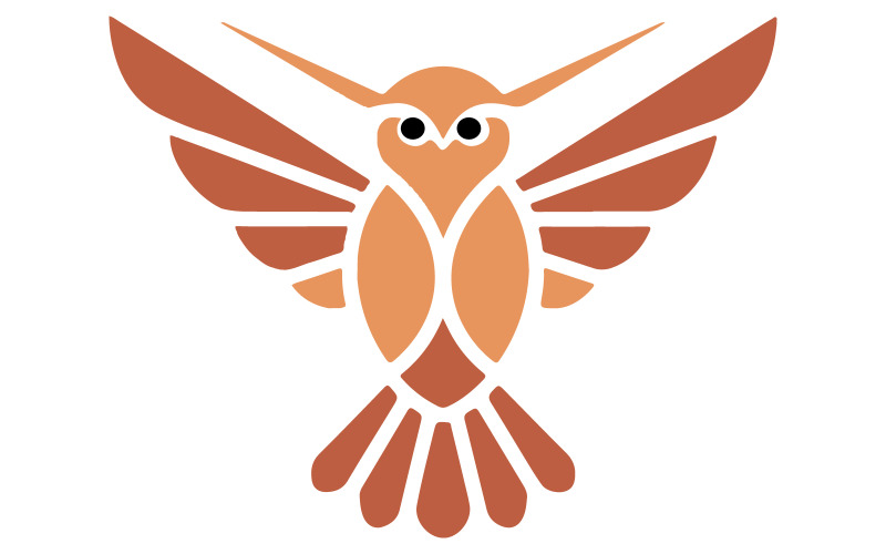 Un logo vectoriel minimaliste en forme de colibri