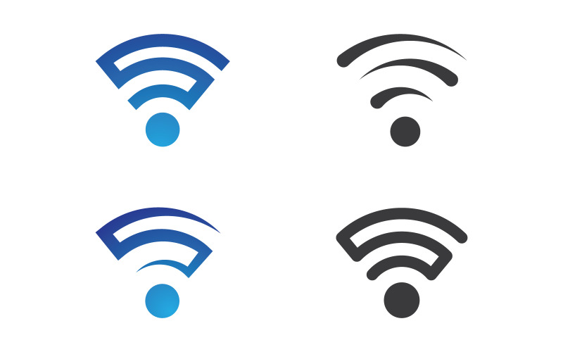 Дизайн логотипу Wi-Fi підключення до Інтернету, іконка, ілюстрація, v1.7