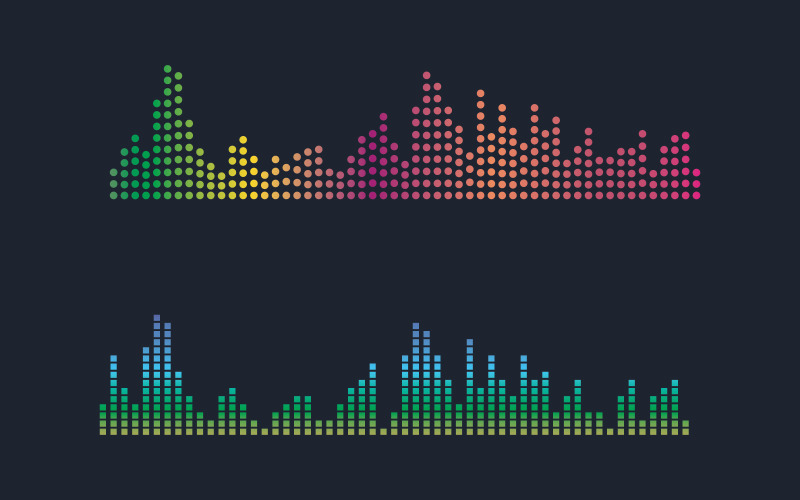 Modelo de design de ilustração de onda sonora musical v1.3
