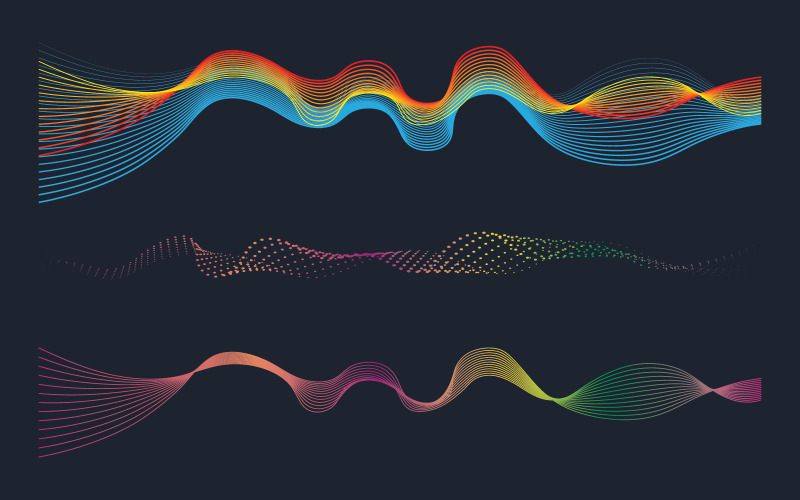 Musik Ljudvåg illustration designmall v.15
