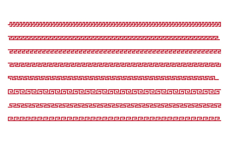Plantilla de diseño de ilustración vectorial de frontera china v.2