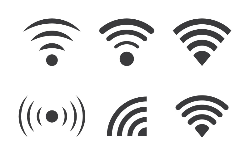 Wifi-Internet-Verbindungskonzept Symbol Logo Illustration Design v1.1