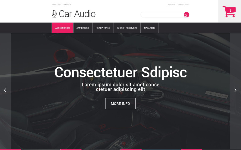 Autopříslušenství Téma PrestaShop
