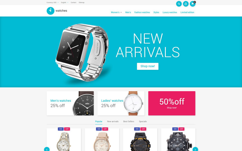 Hodinky Store PrestaShop Theme
