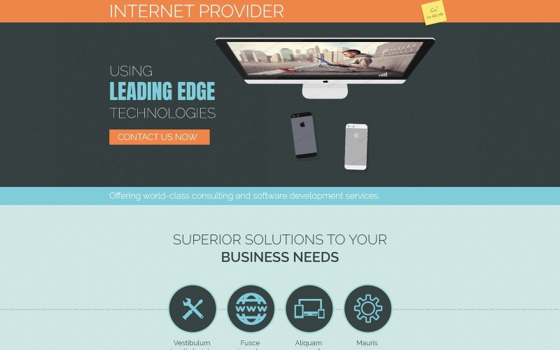 адаптивный шаблон целевой страницы isp