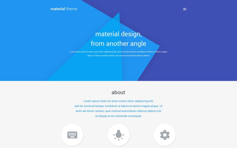 Materialdesignportfölj WordPress-tema