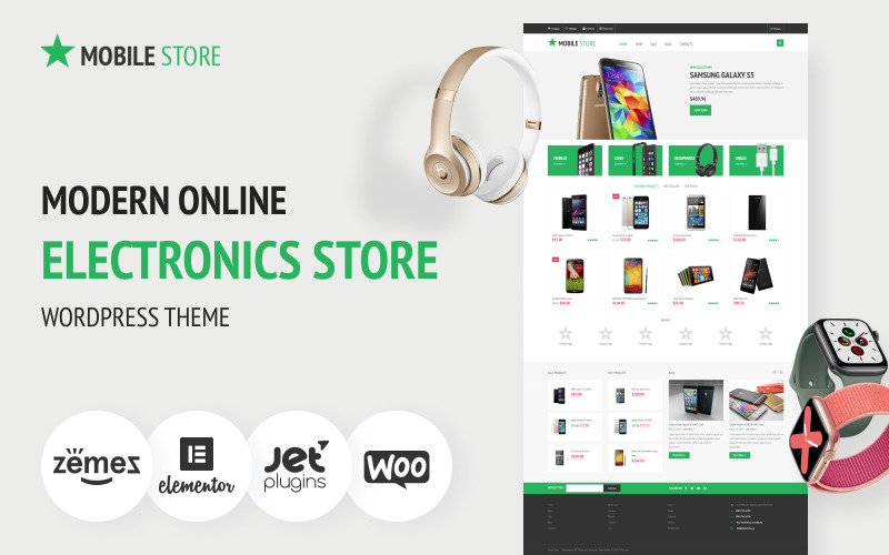 Mobilbutik - WooCommerce -tema för elektronikbutik