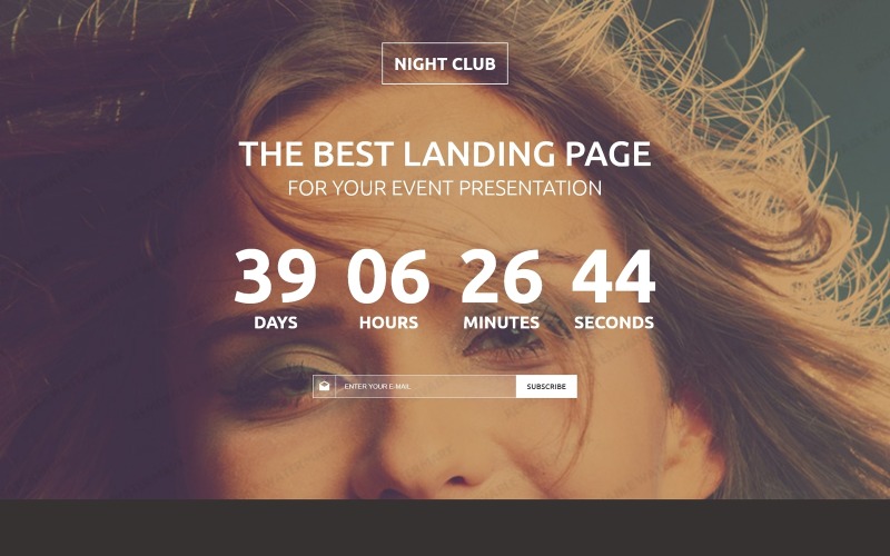 адаптивный шаблон целевой страницы ночного клуба