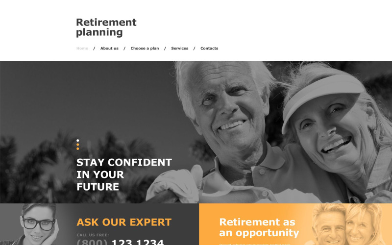 Шаблон Muse для пенсионного планирования