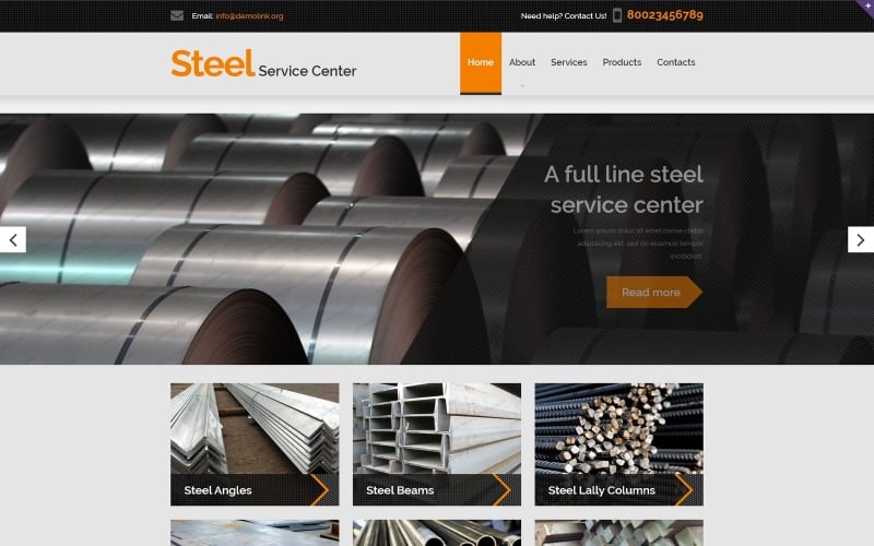 Šablona webových stránek Responsive Steelworks