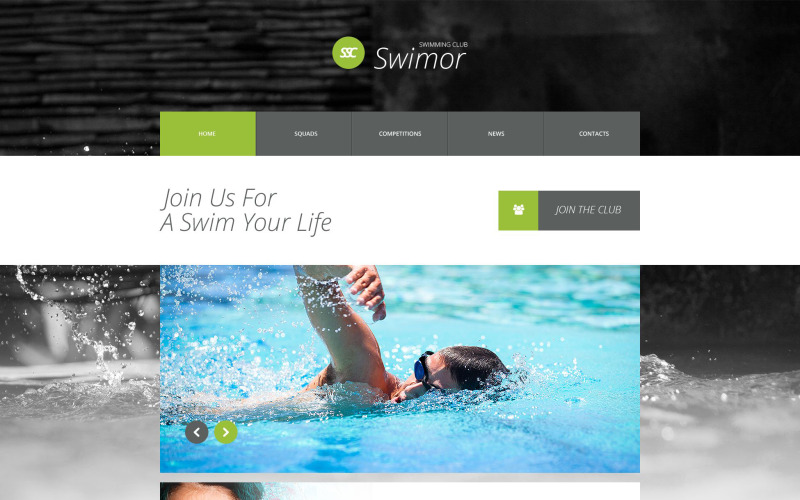 Swimming Club webbplats mall
