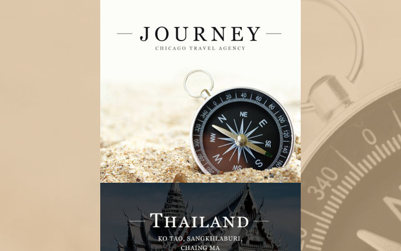 отзывчивый шаблон информационного бюллетеня туристического агентства