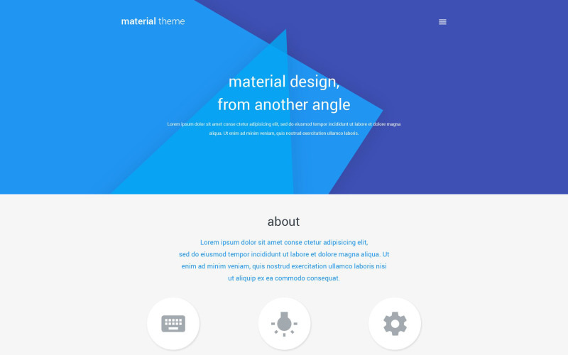 WordPress-Theme für das Material Design-Portfolio
