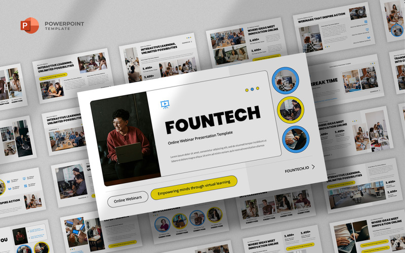 Fountech – PowerPoint-Vorlage für Webinarkurse