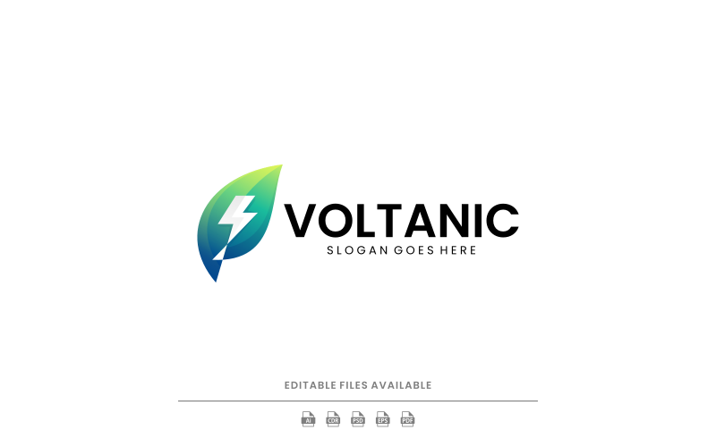 Градиентный современный дизайн логотипа Voltanic