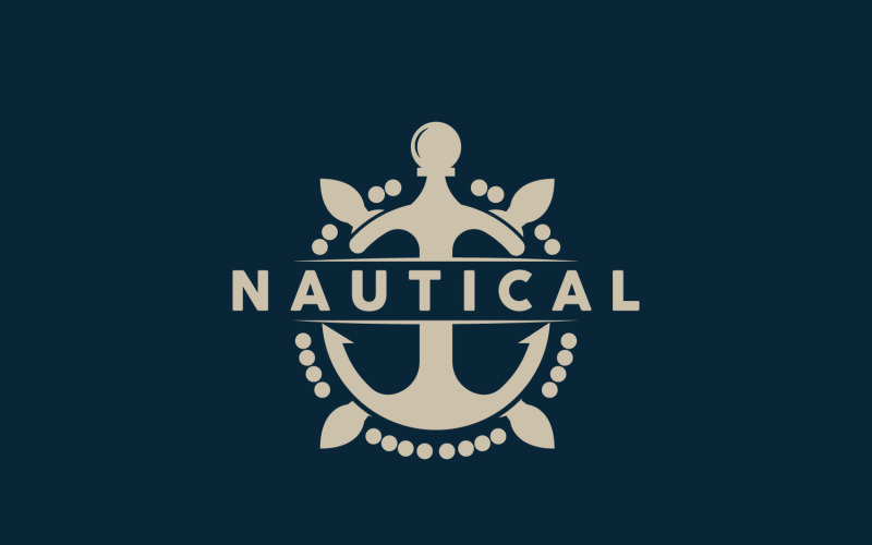Scheepsroerlogo Maritiem Vector Eenvoudig V2