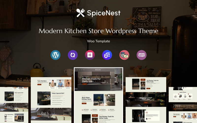 Spicenest - Tema WordPress multifuncional responsivo para loja de cozinha Morden
