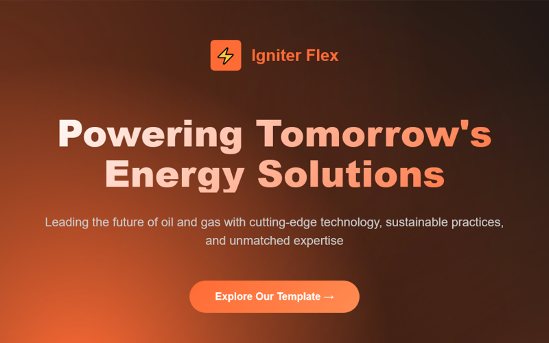 IgniterFlex - Gas & Oil Modern HTML Landing Page