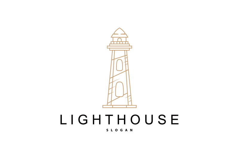 Logo de phare, vecteur de balise moderne V1