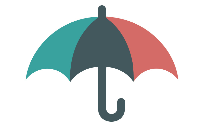 Minimalistyczny projekt logo z ikoną parasola