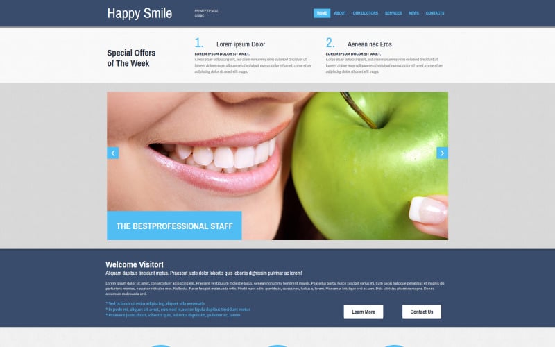 Dentistry Moto CMS 3 Template