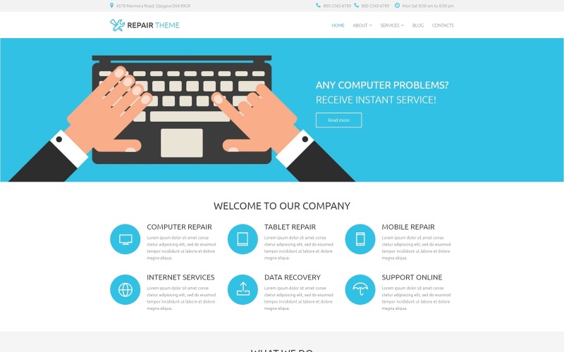 услуги по ремонту электроники тема wordpress