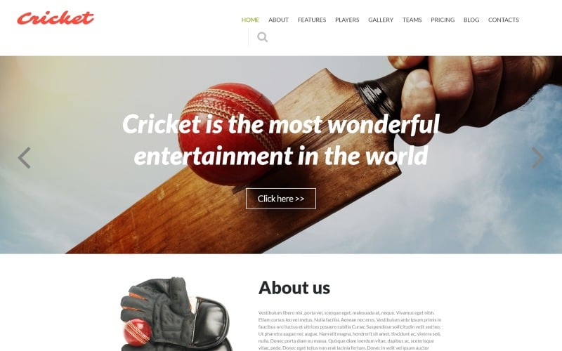 Kriket Kulübü Joomla Teması