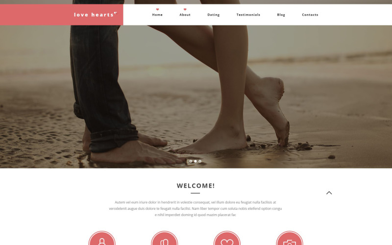 тема Love hearts wordpress
