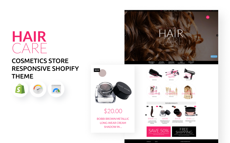 美容院化妆品商店 Shopify 主题
