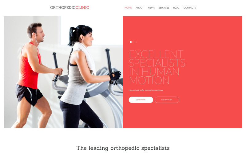 Modèle de site Web de clinique orthopédique