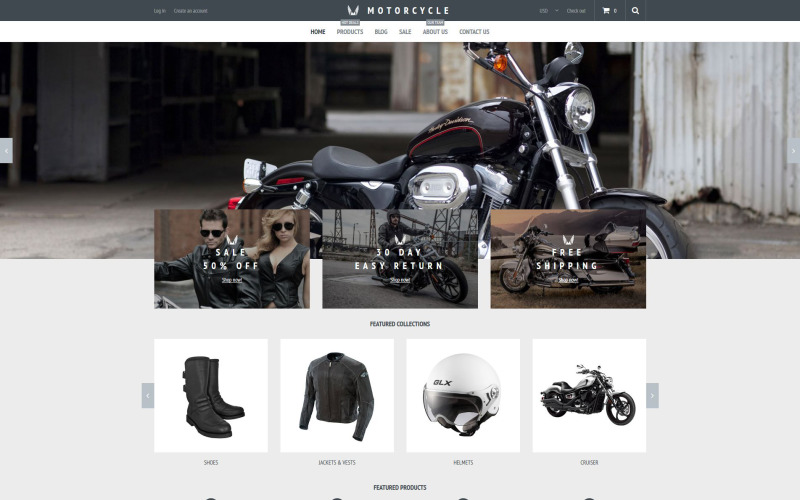 мотоцикл магазин shopify тема
