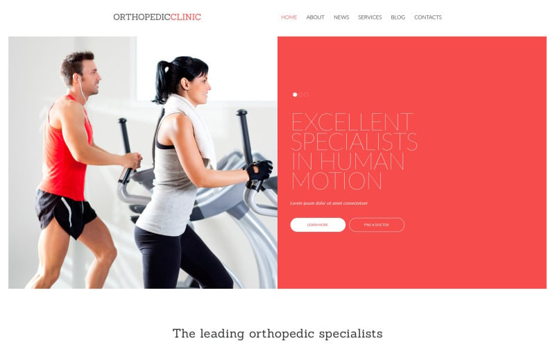 Plantilla de sitio web de clínica ortopédica