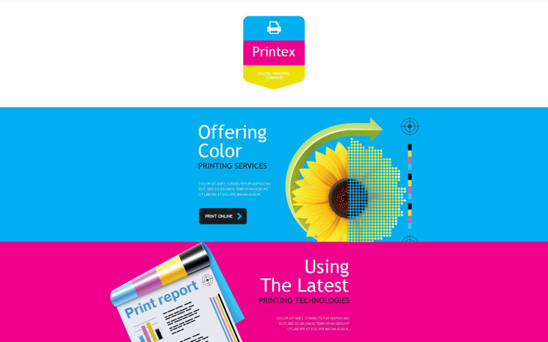 Responsywny szablon newslettera Print Shop