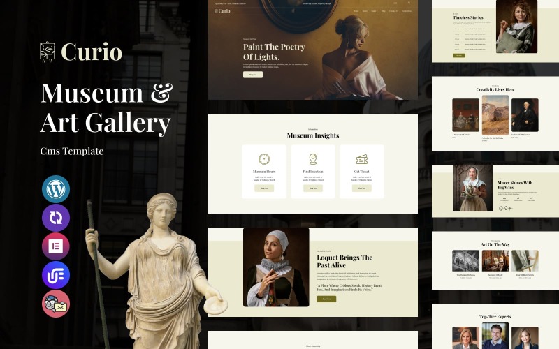 Curio – WordPress-tema för museum och konstgalleri