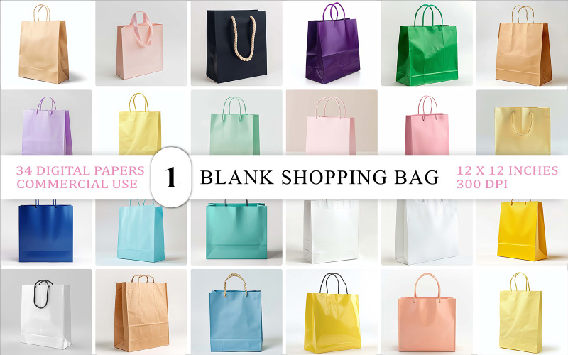 Mockup di branding per sacchetti di carta e regalo | Mockup di borsa della spesa colorata | Borsa per imballaggio al dettaglio