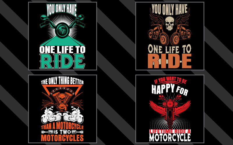 Projekt koszulki z motywem motocykla