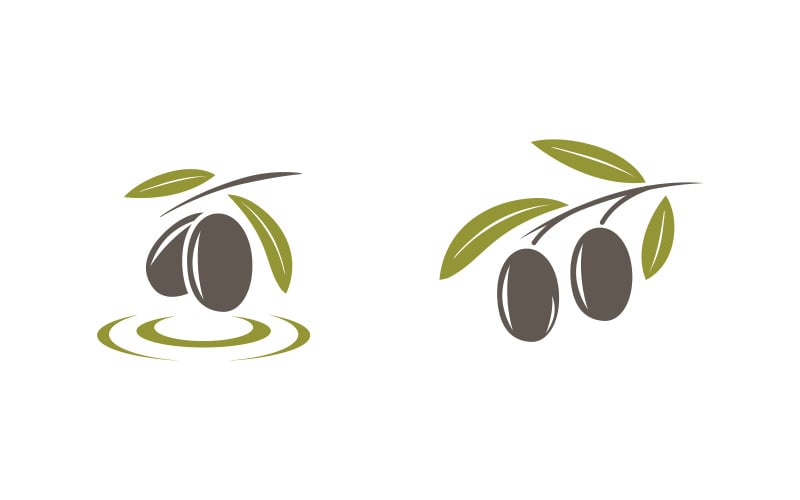 Ilustración del diseño del icono del logotipo vectorial de la hoja de aceite de oliva (v3.3)