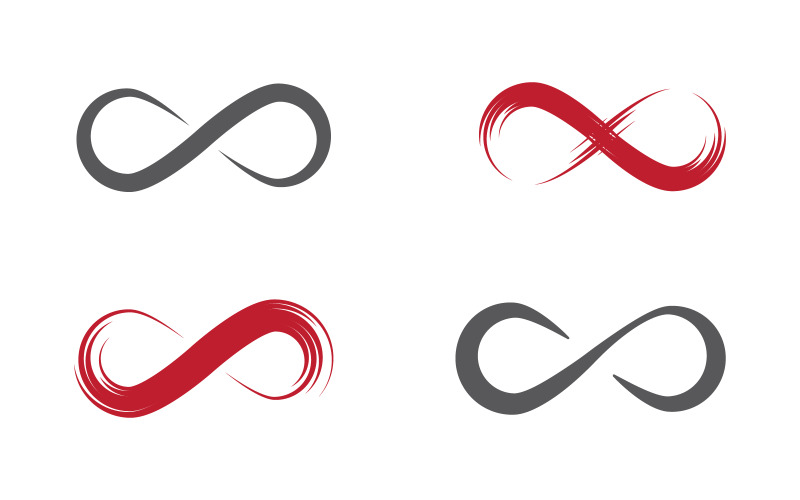 Sonsuzluk Konsept Tasarım Vektör simge illüstrasyonu Logo şablonu v3.3