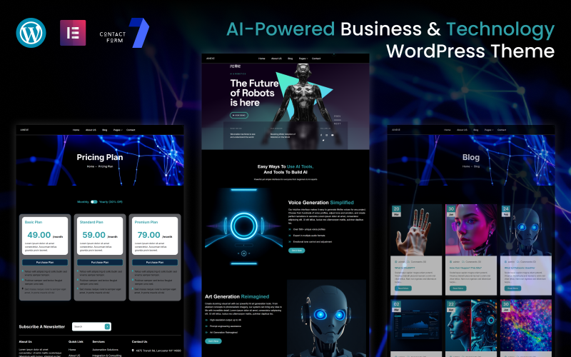Ainexe – Tema WordPress Elementor para Negócios e Tecnologia com Tecnologia de IA