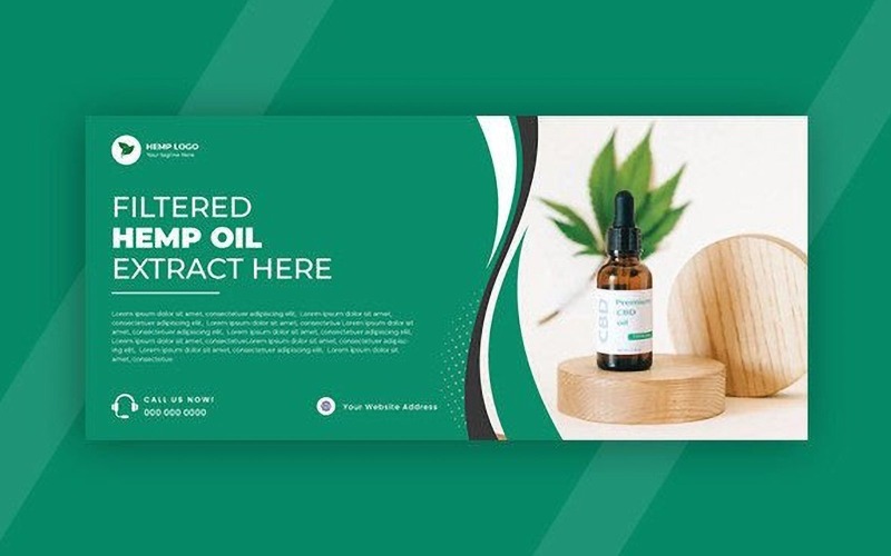 Hanf-CBD-Öl Social Media Cover Banner Ver-1