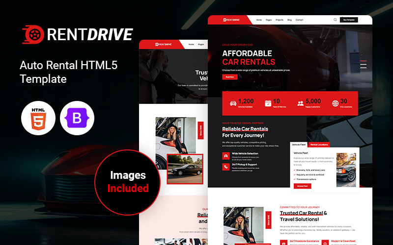 Hyrbil | HTML5-webbmall för biluthyrning
